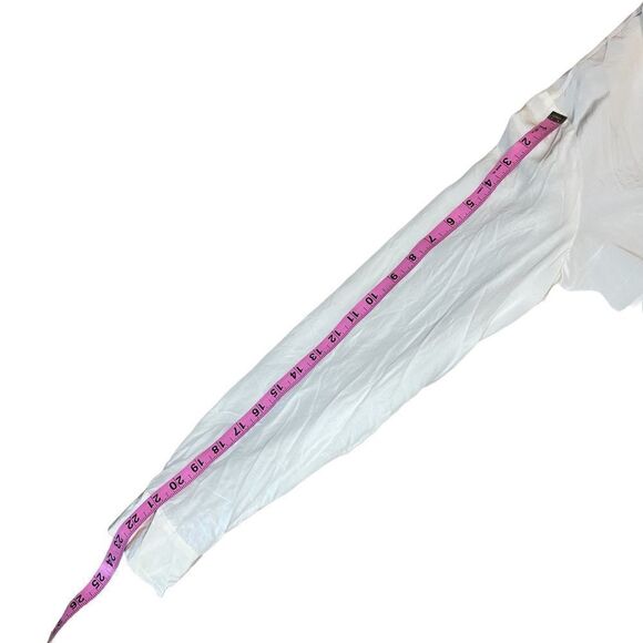 Vintage silk cream white satin button down shirt - Worthington size large - Picture 7 of 10